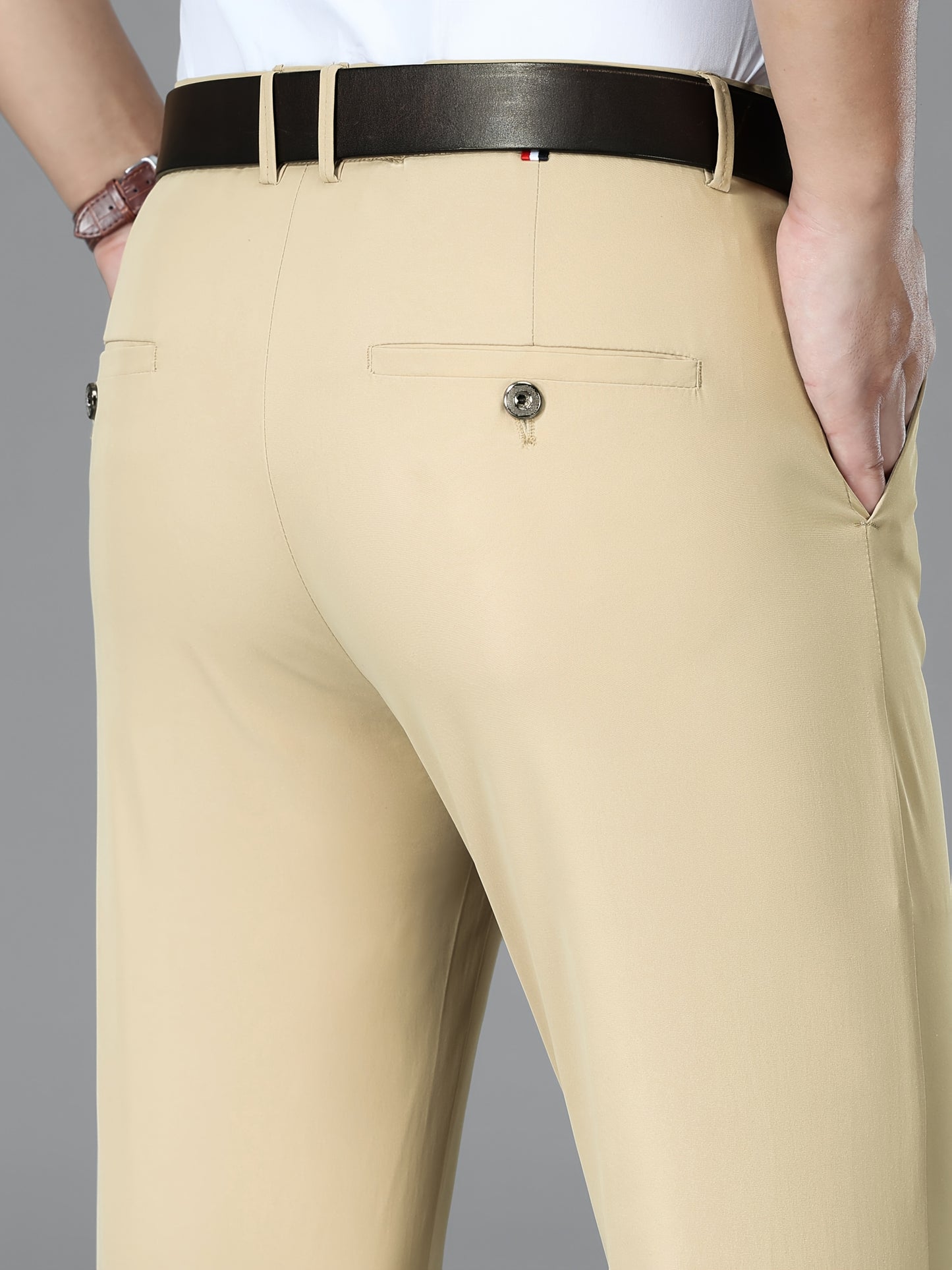 Men'S Business Casual Straight-Leg Pants for Summer