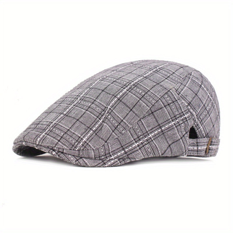 Men'S and Women'S Stylish Check Pattern Beanie Hat - Packable, Hand Washable, Autumn & Spring Fashion Cap, Autumn Fashion Cap | Check Pattern Beanie | Packable Hat