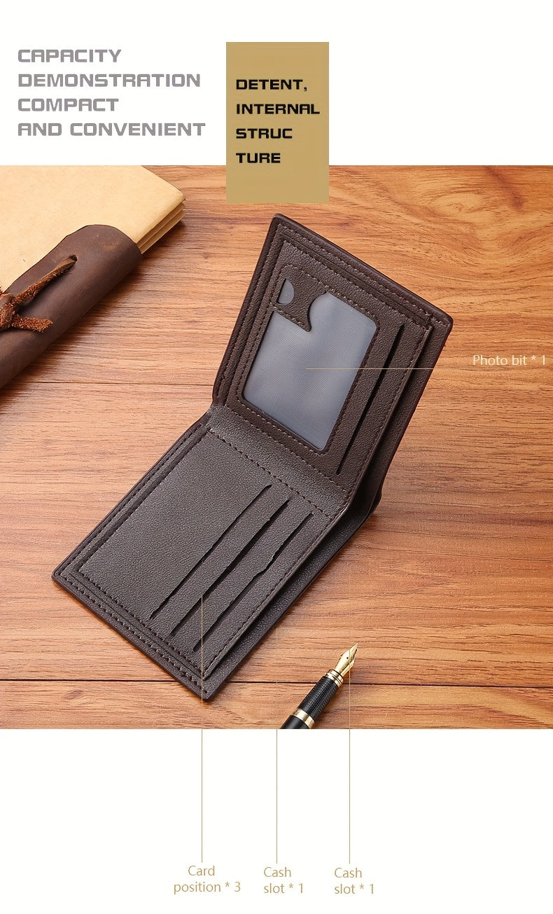 New Men's wallet with multiple card slots, fashionable business short wallet directly supplied by JIANGBAO factory