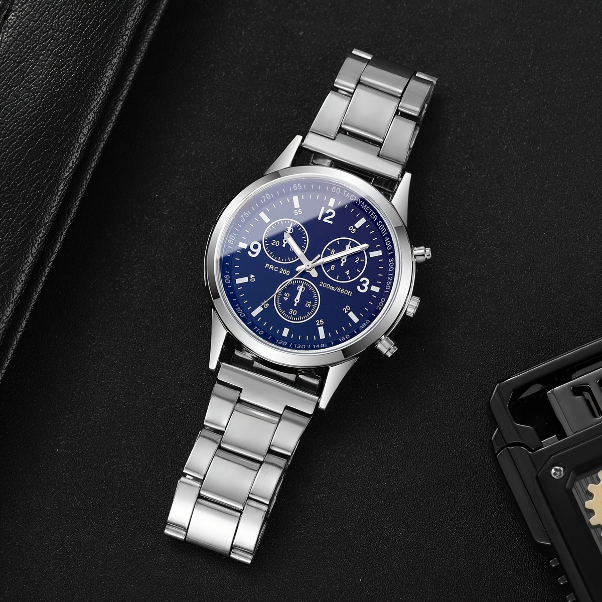 1pc/set Men'S Casual Round Zinc Alloy Quartz Watch, Non-rechargeable Button Battery (Diameter<20mm), with Digital Dial, for Business