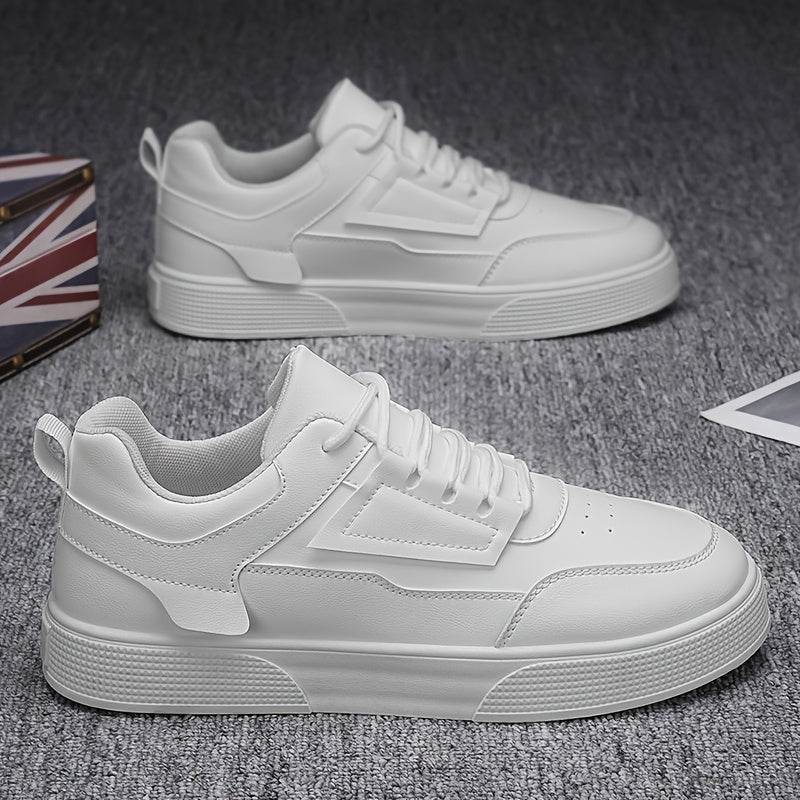 Men'S Stylish Low-Top Sneakers - Comfortable, Versatile Lace-Up with Durable PVC Sole, Ideal for Outdoor Activities, Casual Wear, and Skateboarding, Casual Footwear | Minimalist Design | Comfortable Footwear