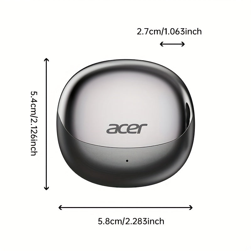 ACER HiFi բարձր թույլտվությամբ ստերեո ձայնային TWS անլար ականջակալներ՝ զանգերի աղմուկի չեղարկմամբ, երկար սպասման ժամանակ, երկմիջուկ 5.4 անլար չիպ, HIFI կարգի ստերեո ձայն, թեթև հպումային դիզայն, նորաձև դիզայն, հարմարավետ