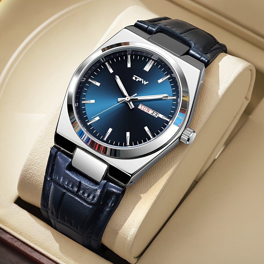 TPW Brand Men's Fashion Luminous Calendar Week Multifunctional Quartz Watch Men's Gifts