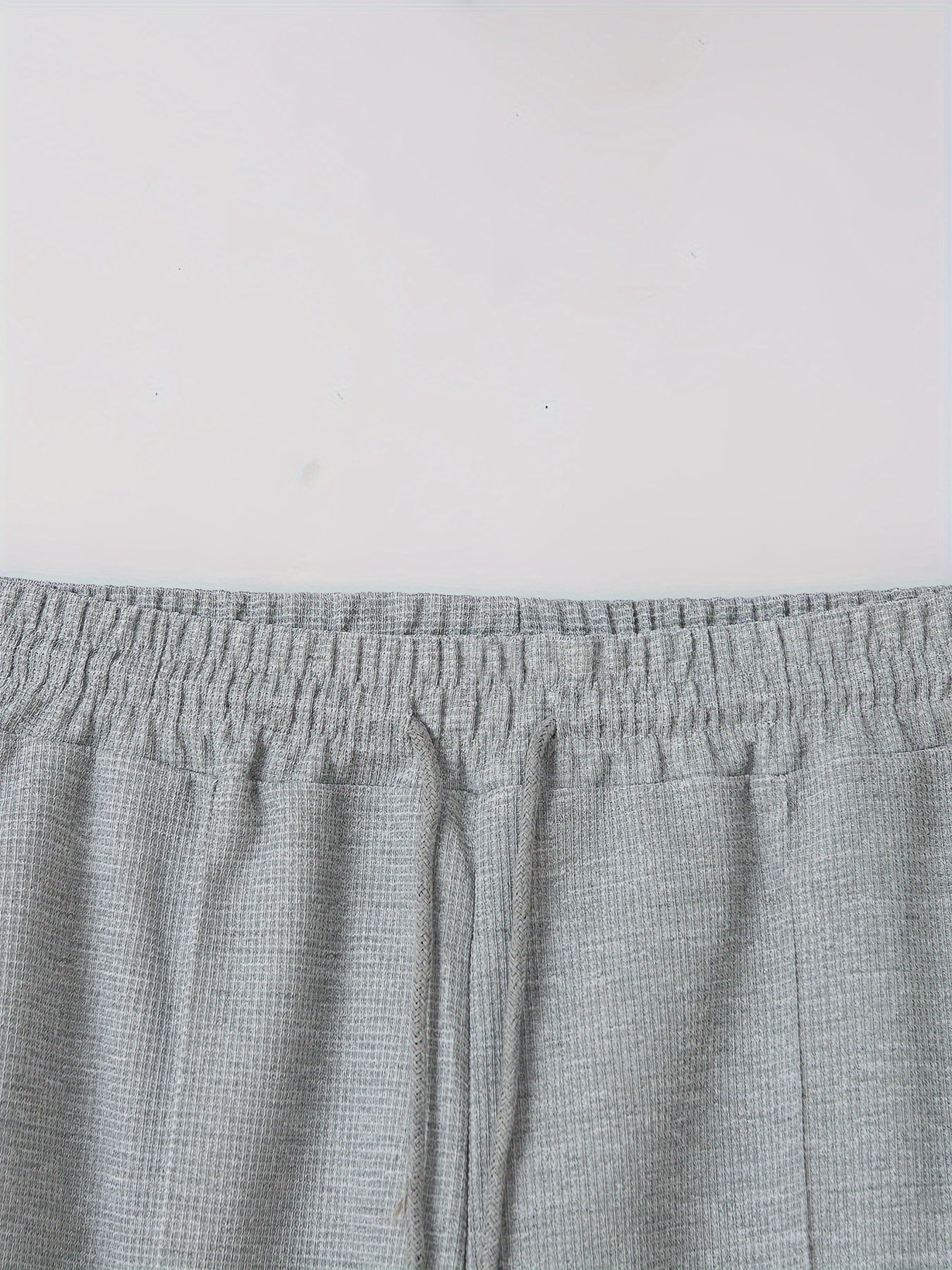 Baseball Collar Jacket and Pants Set in Waffle Fabric