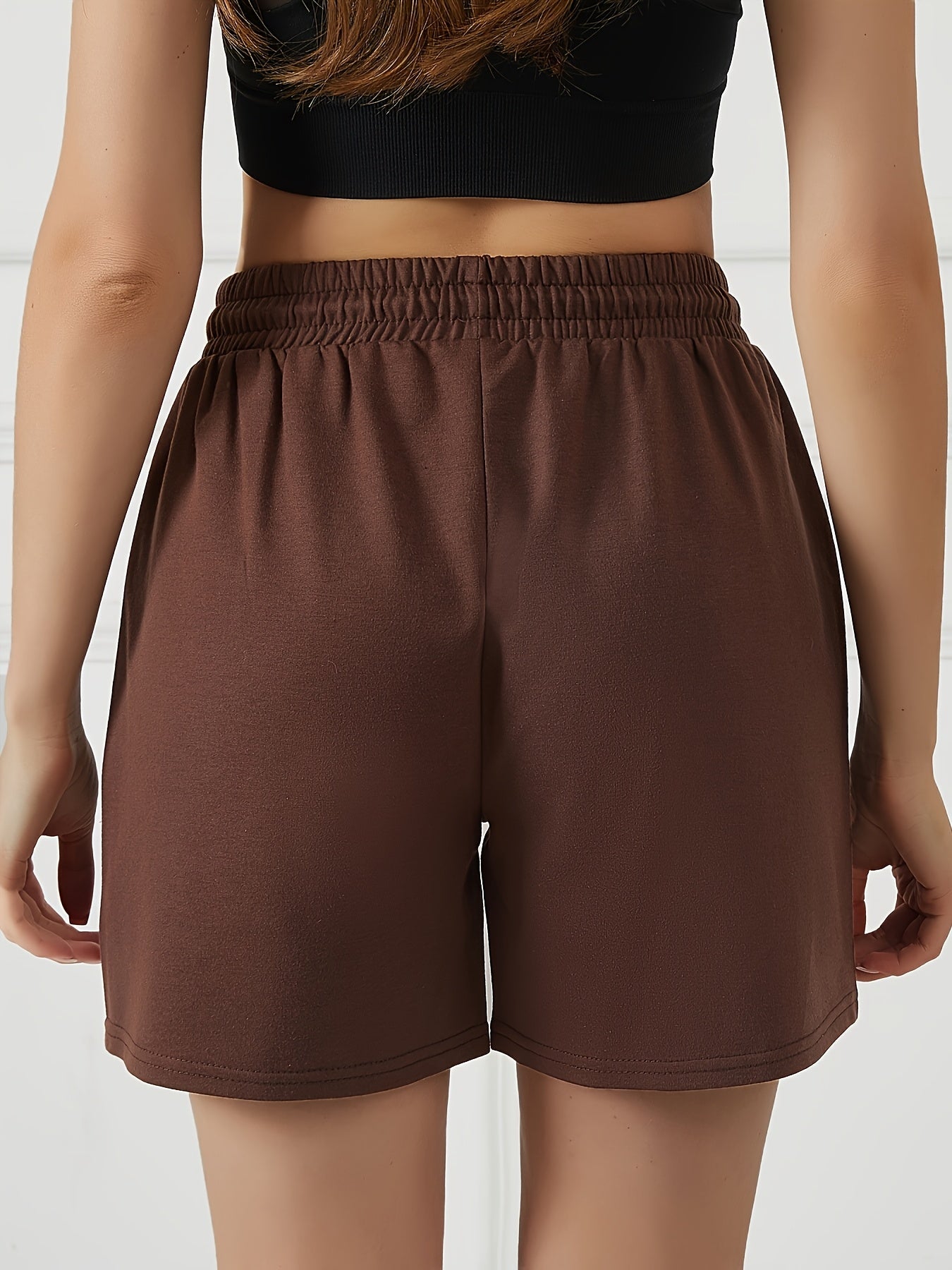 Summer Women'S Casual Shorts with Two Pockets, Drawstring Waist, Suitable for Running, Yoga, And Workouts, Loose And Comfortable, Five-Point Length.