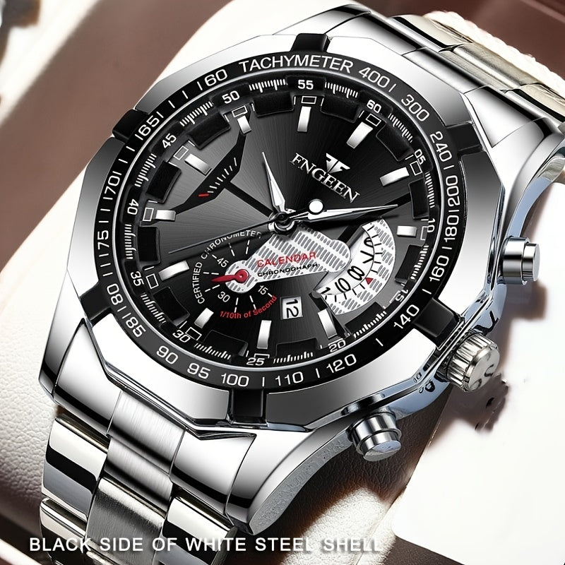 Men's Large Dial Watch, Creative Calendar Wrist Watch