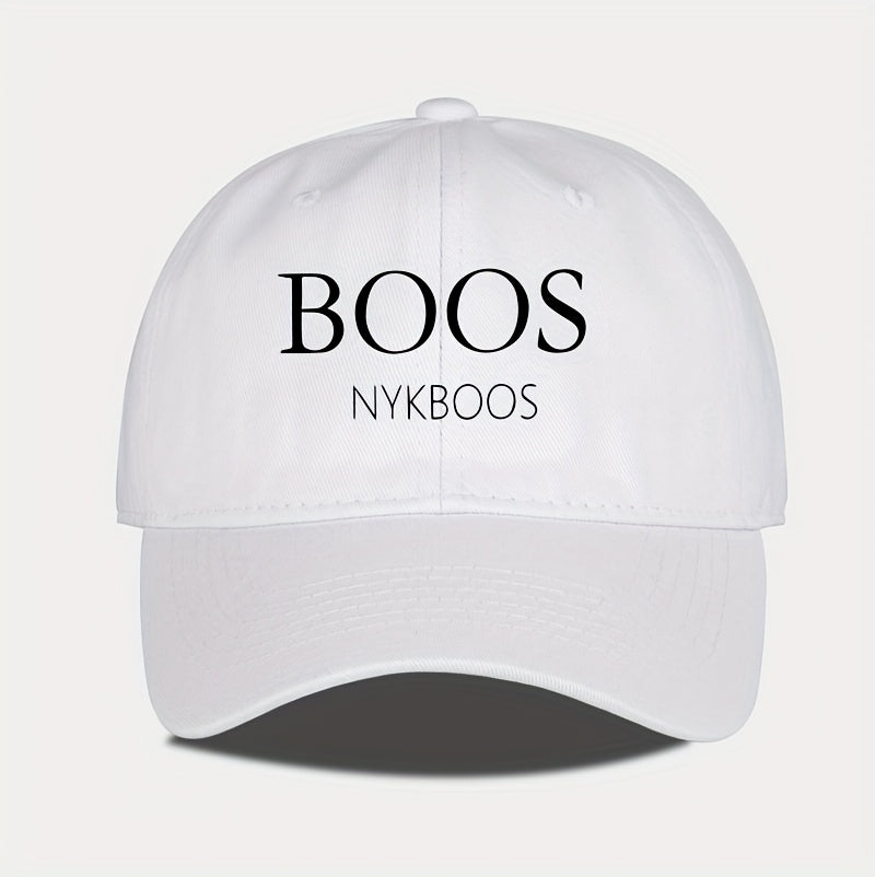 MLFO Casual "BOOS NYKBOOS" Baseball Cap, Lightweight Polyester, Adjustable Fit, Curved Brim, Hand Washable, 5 Colors, with Thanksgiving and Father'S Day Prints