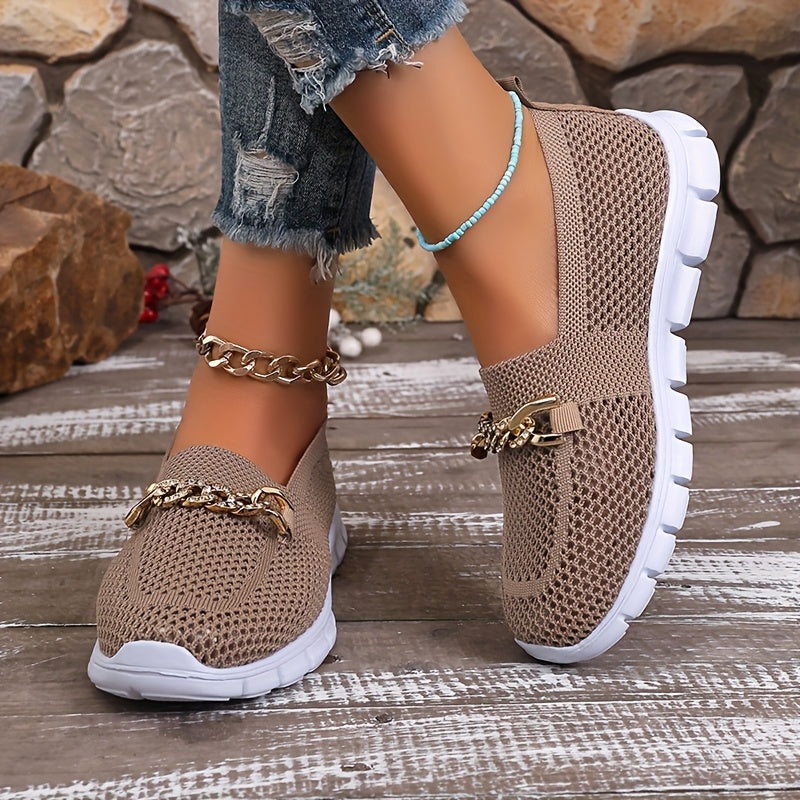 Sports Casual Mid Top Breathable Fabric Upper Slip-on Shoes, Solid Color, Glitter, Hand Wash or Professional Dry Clean, All-season, EVA Sole, Fabric Insole