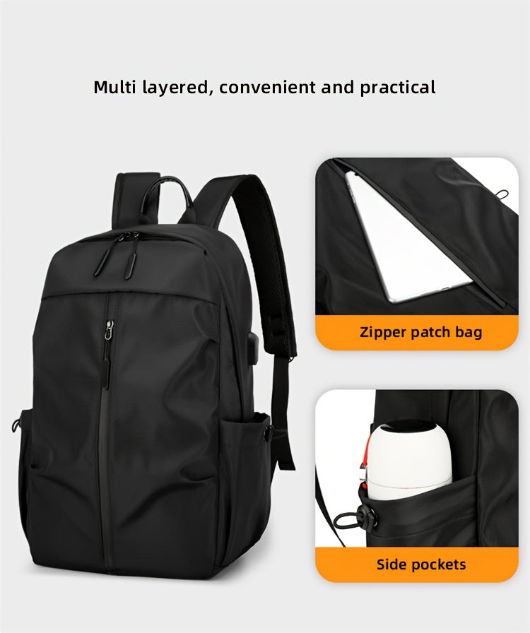 TMOOS Lightweight Large Capacity Backpack - Heavy-Duty Oxford Fabric Travel, Gym, Hiking, Laptop Backpack with Multiple Compartments, Padded Shoulder Straps - Convertible Crossbody Bag for Men, Women, Students, Professionals