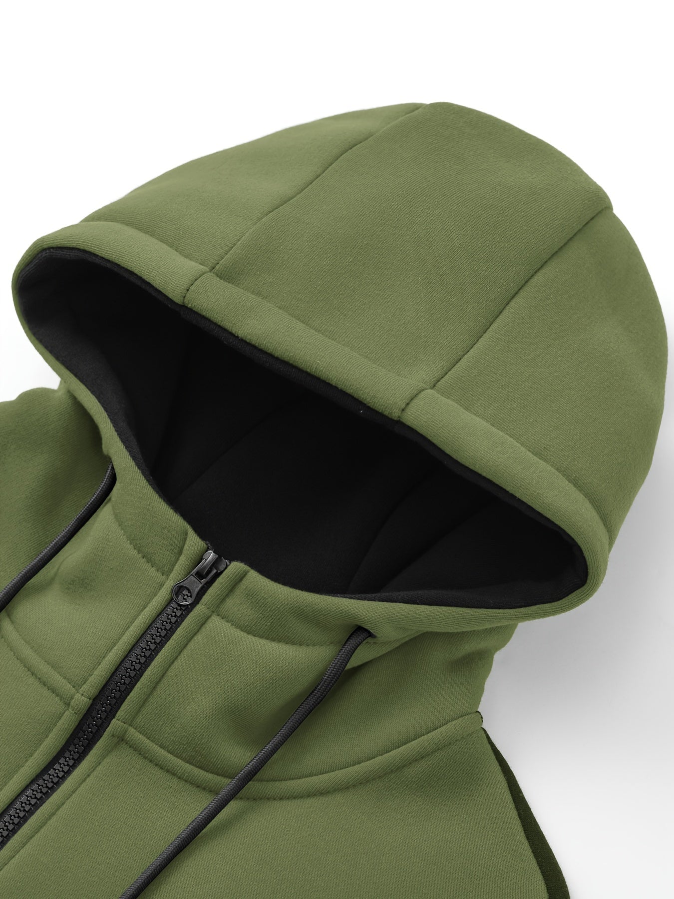 Men'S Casual Hoodie Set for Autumn And Winter, Featuring a Hooded Sweatshirt And a Sporty Cardigan in a Patchwork Design.