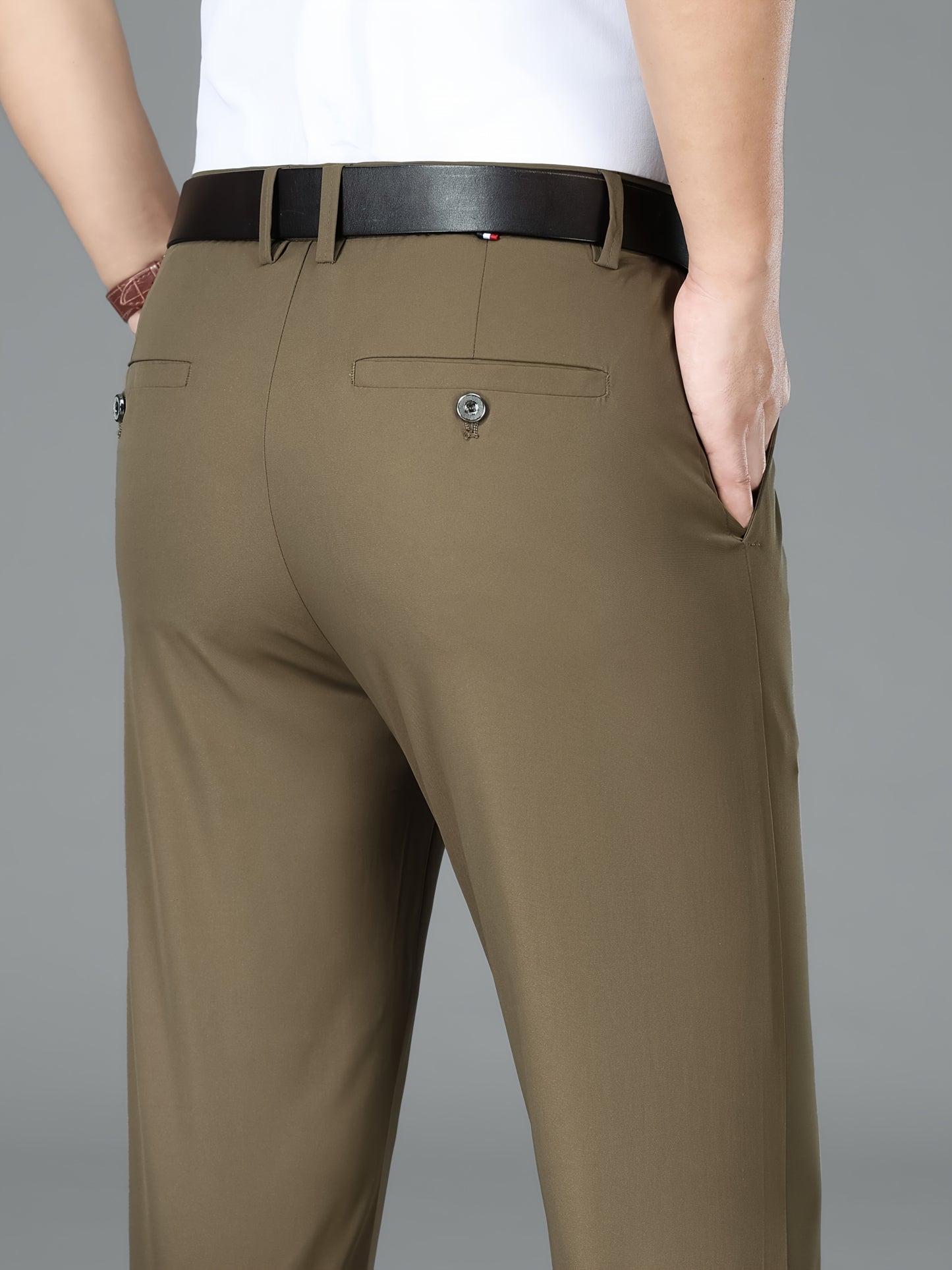 Men'S Business Casual Straight-Leg Pants for Summer