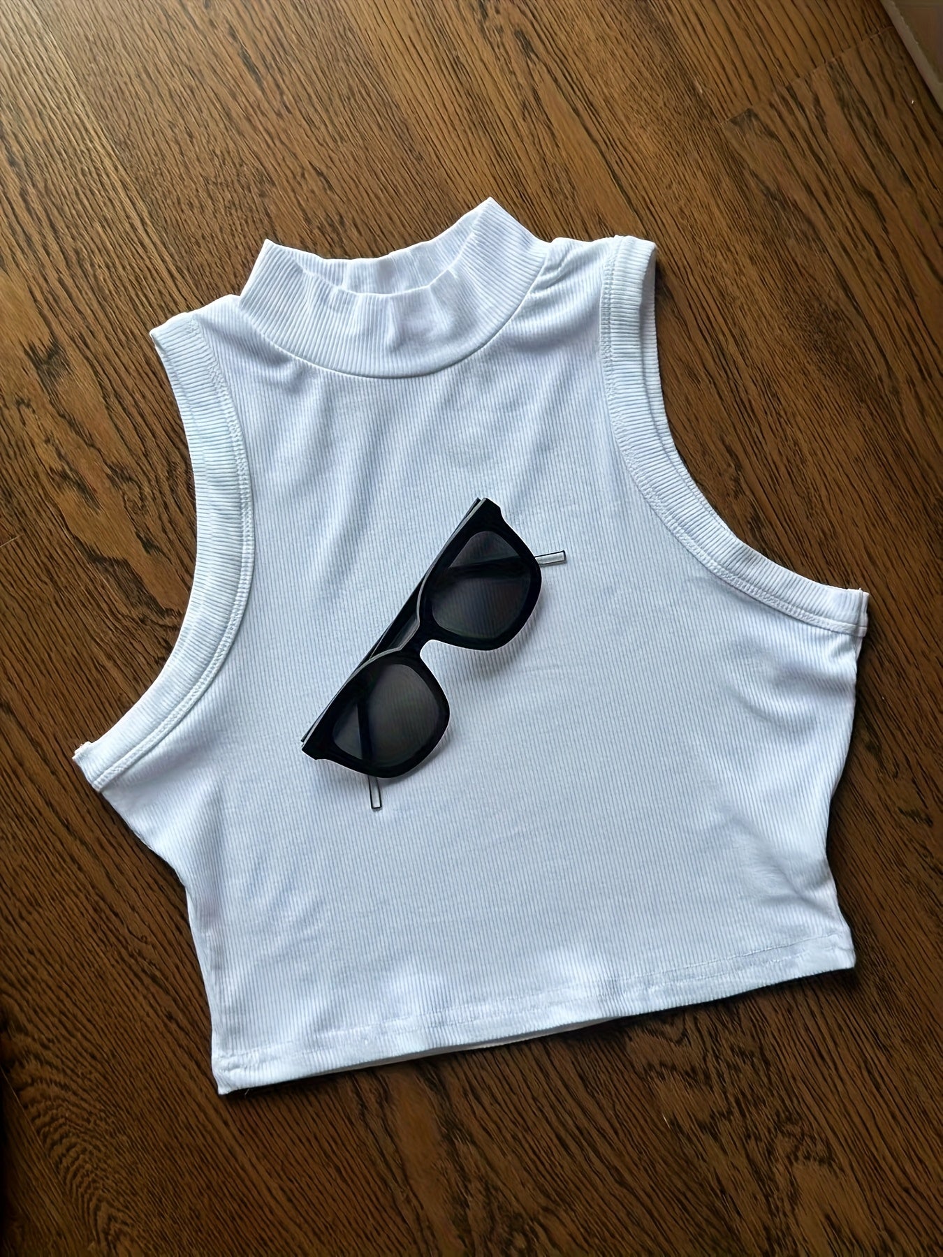 Summer Sexy Half-Turtleneck Sleeveless Vest + Versatile Western Flare Pants Set with Belt