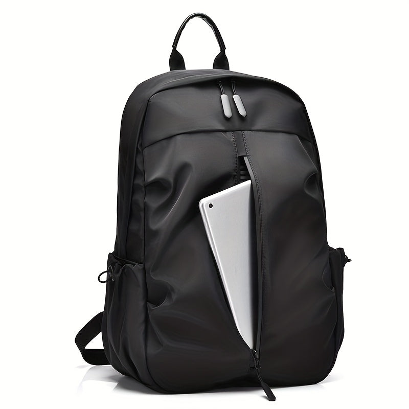 Men's Fashion Solid Color Simple Double Shoulder Backpack Lightweight Backpack Sports Travel Commuting Laptop Backpack Student Backpack