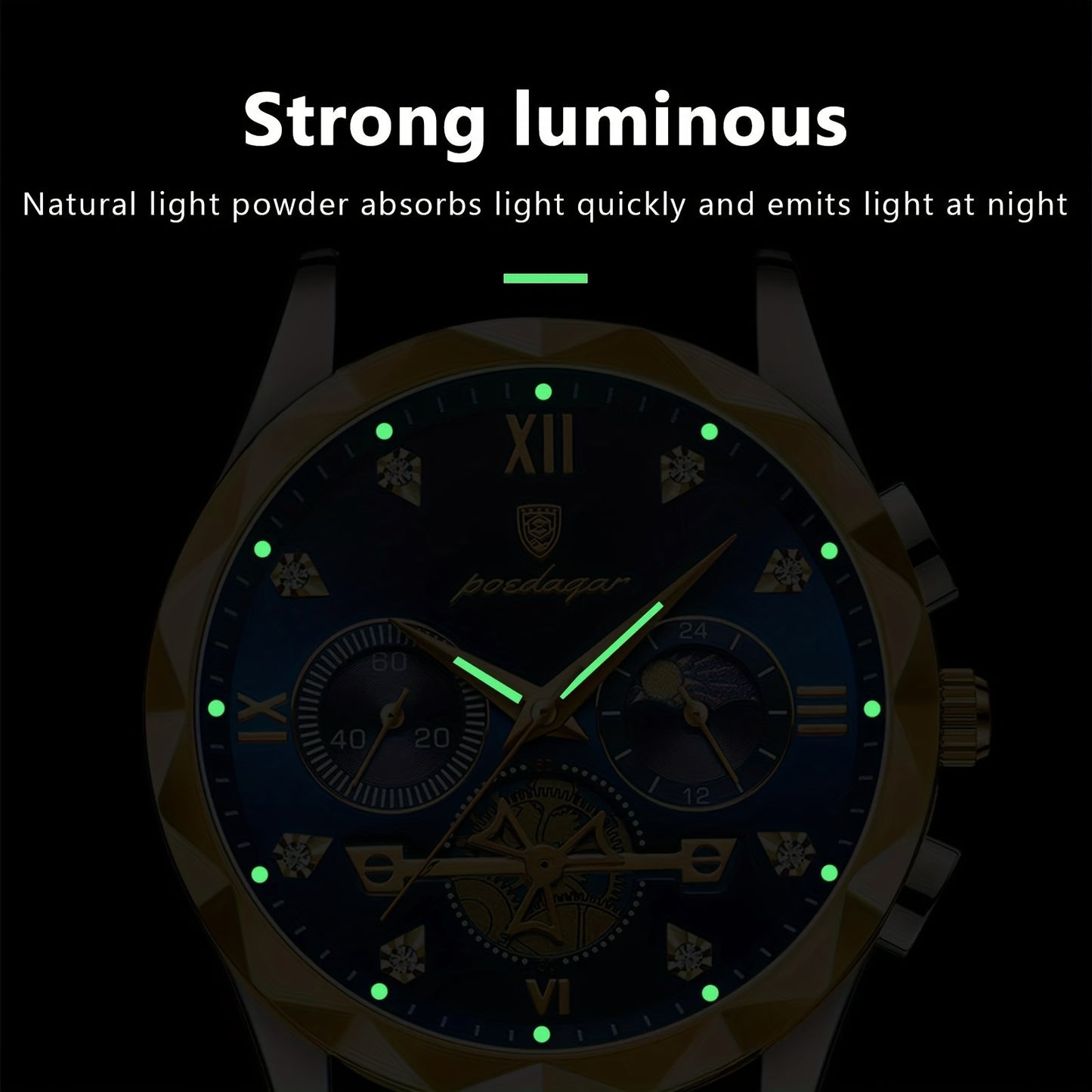 New Luxury Brand Waterproof Stainless Steel Women's And Men's Waterproof Watch, Leisure And Business Multifunctional Chronograph, Best Men's And Women's Gift Watch