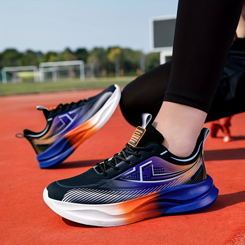 Men'S Breathable Lightweight Running Sneakers - Stylish Color-Block Design, Comfortable Low-Top Casual Shoes for All-Day Wear, Casual Sneakers | Fashionable Casual Shoes | Comfortable Footwear