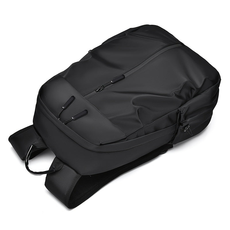 Men's Sporty Large Capacity Backpack - Durable High Quality Laptop Bag for Commuting, Travel & School, Black with Ergonomic Padded Shoulder Straps & Multiple Compartments, Travel Backpack
