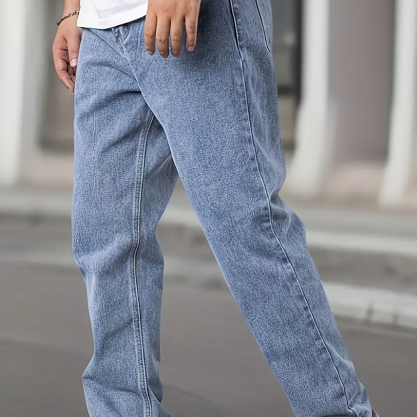 Men'S Classic Straight Leg Jeans - Cotton Blend, Relaxed Fit, All-Season Comfort, Casual Non-Stretch Jeans with Two Front Pockets, Allseason Jeans | Casual Straight Leg Jeans | Comfortable Fit Jeans