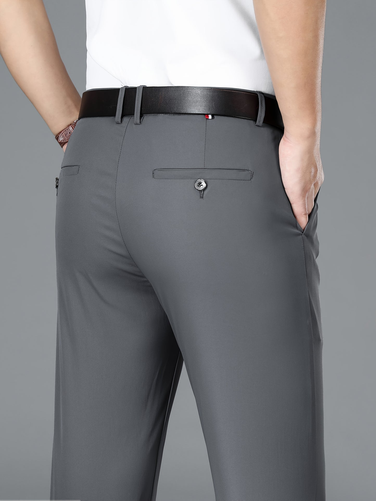 Men'S Business Casual Straight-Leg Pants for Summer