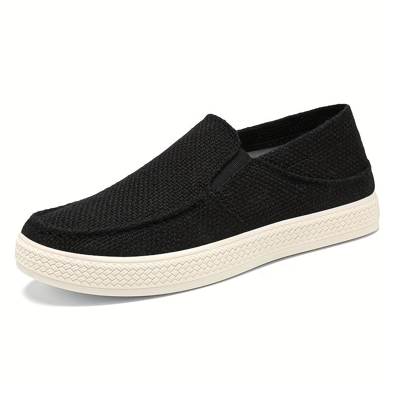 Men'S Summer Slip-On Casual Shoes - Lightweight Breathable Fabric Upper, Cushioned EVA Insole & Durable TPU Sole for Outdoor Travel, Parties, Hiking, Walking - Beige, Party Footwear, Minimalist Design, Comfortable Fit