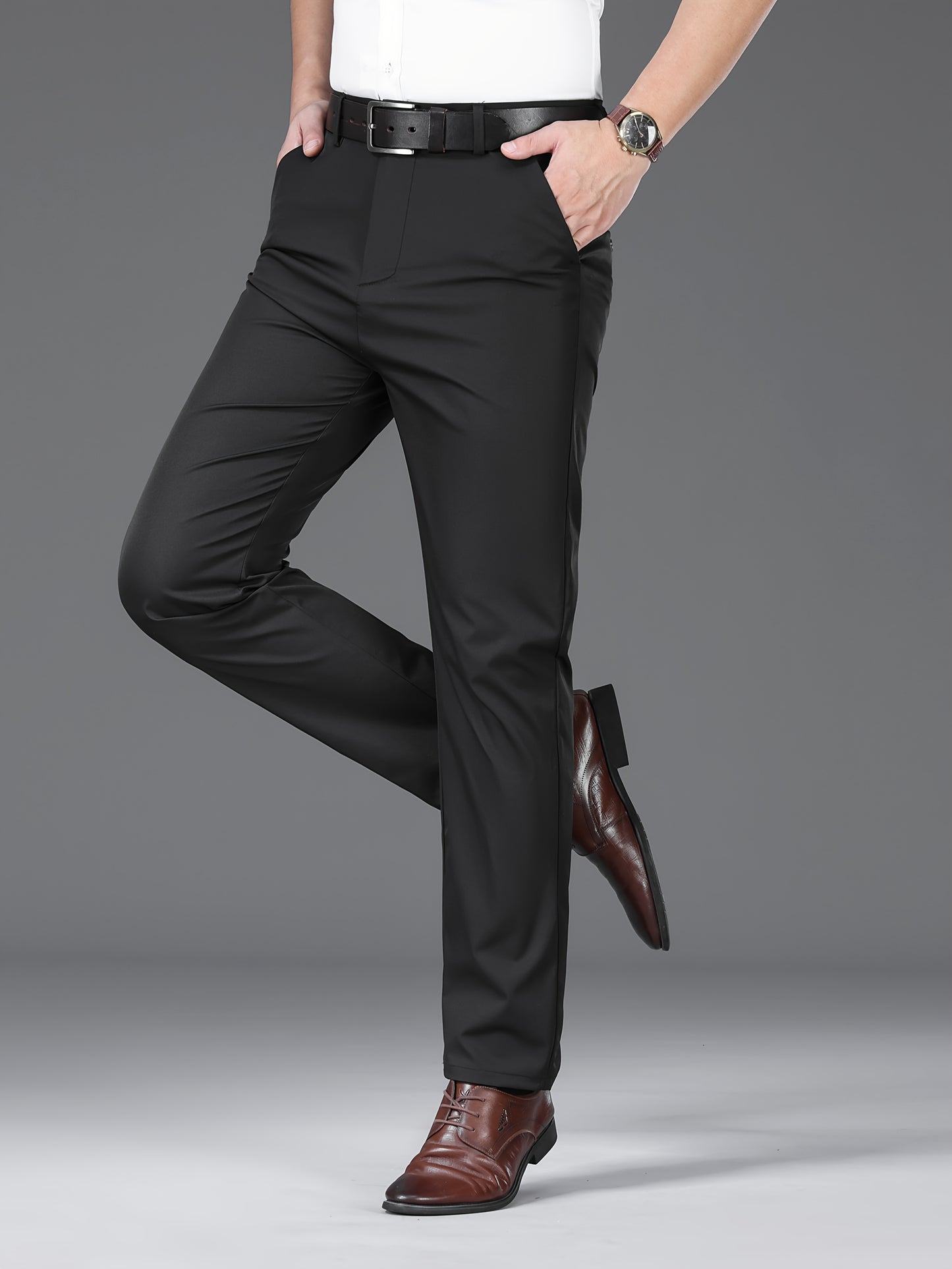 Men'S Business Casual Straight-Leg Pants for Summer