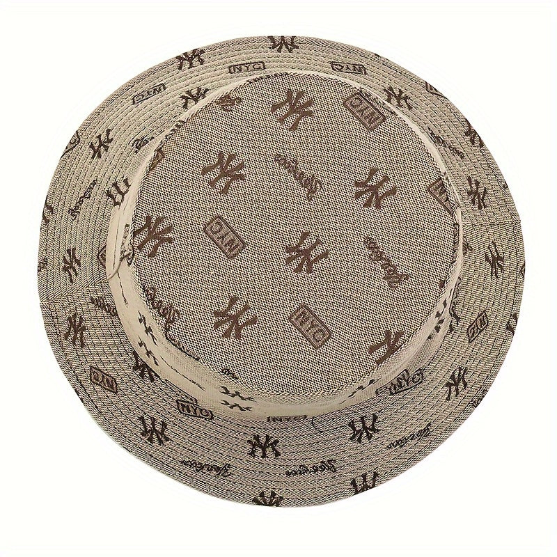 1pc Unisex Trendy Bucket Hat With Letters Pattern, Sun Protection Casual Hat, Suitable For Daily Wear And Vocation