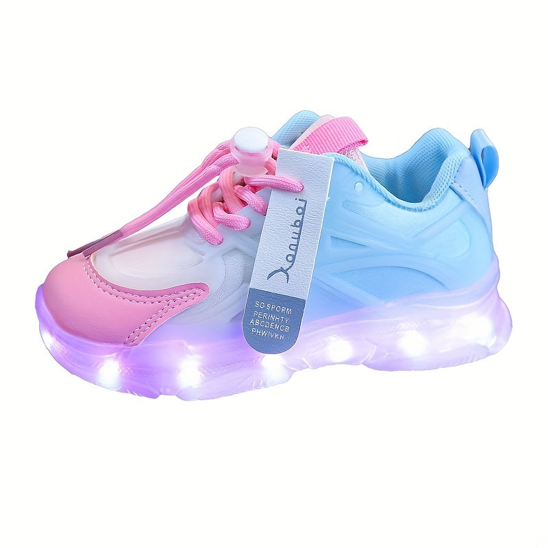 Rechargeable Glow-in-the-Dark Shoes for Kids - Colorful Neon Sneakers with Light-Up Design, Lightweight & Durable for Street Dance, Nighttime Play, and Casual Wear, Shoes for Girls, Street Dance Footwear, Vibrant Neon Accents