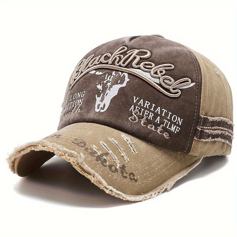 2024 High Quality Outdoor Leisure Men's Soft Washed Embroidered Baseball Hat - Durable, Fashionable, Comfortable, Wearing Baseball Hat