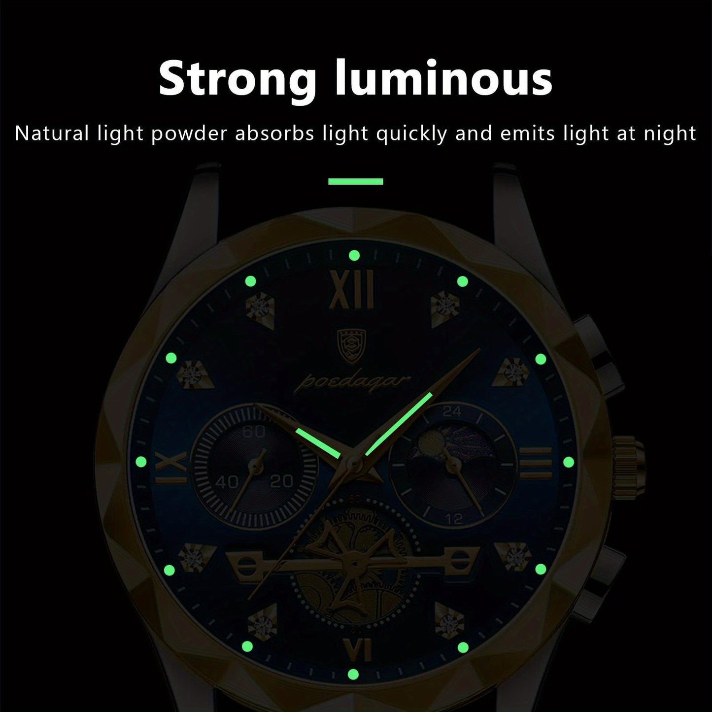 New Luxury Brand Waterproof Stainless Steel Women's And Men's Waterproof Watch, Leisure And Business Multifunctional Chronograph, Best Men's And Women's Gift Watch