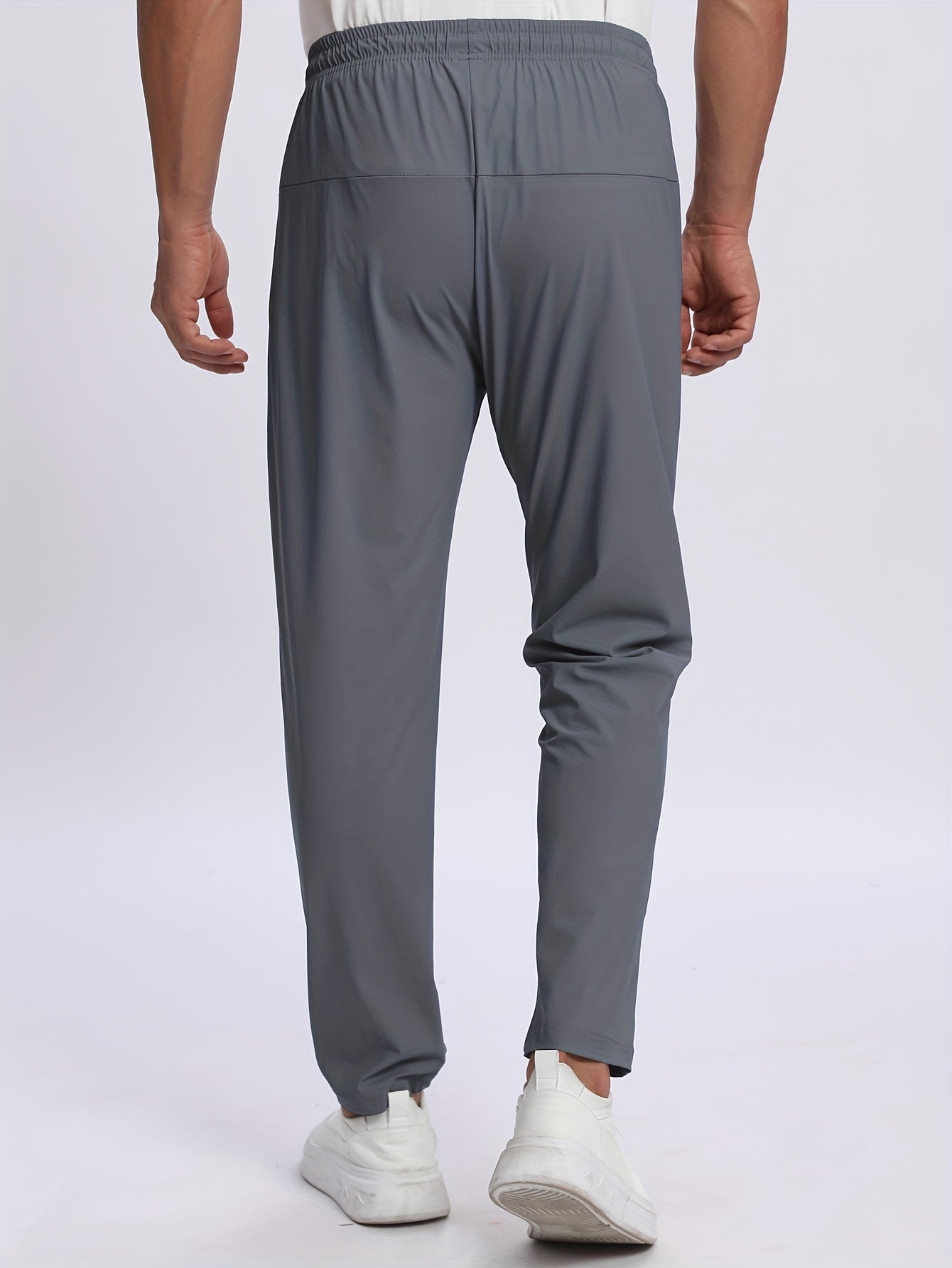 Men's sports trousers that absorb moisture and sweat, keep you dry and breathable, with pockets and drawstrings, zipper details, soft and comfortable soft-touch Men's jogging pants, lightweight and durable sports trousers, cl