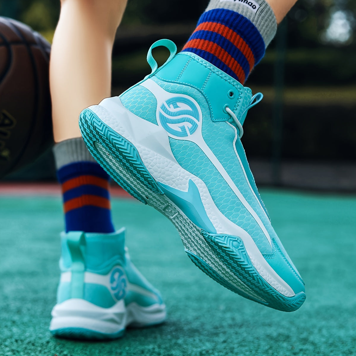 Unisex Fashion Sports Sneakers - Casual Street Athletic Running Shoes with Breathable Fabric Upper, Mid Top Lace-Up, Rubber EVA Sole, All-Season Comfort, Round Toe for Training & Basketball