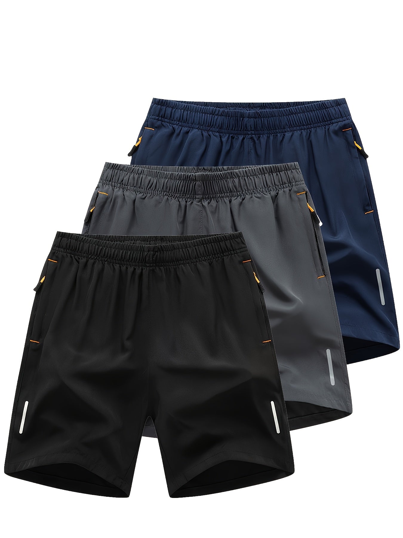 Men'S Three-Piece Set of Casual Sports Shorts