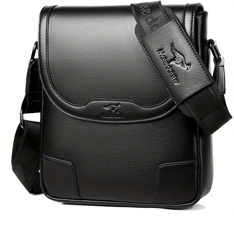 Men'S Fashion Crossbody Messenger Bag, Casual Shoulder Bag, Large Capacity Business Travel Satchel, Trendy Vertical Backpack