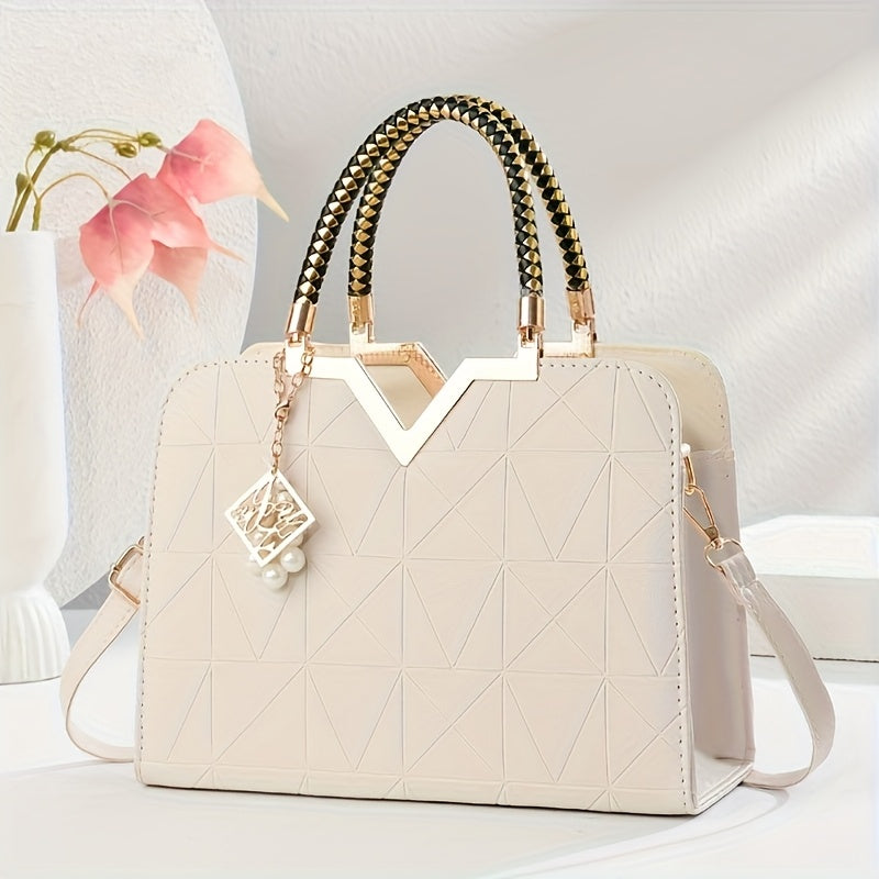 Large Capacity Tote Bag for Women, Stylish New Summer Casual Versatile Shoulder Bag with Premium Texture, Perfect Work Commute Gift