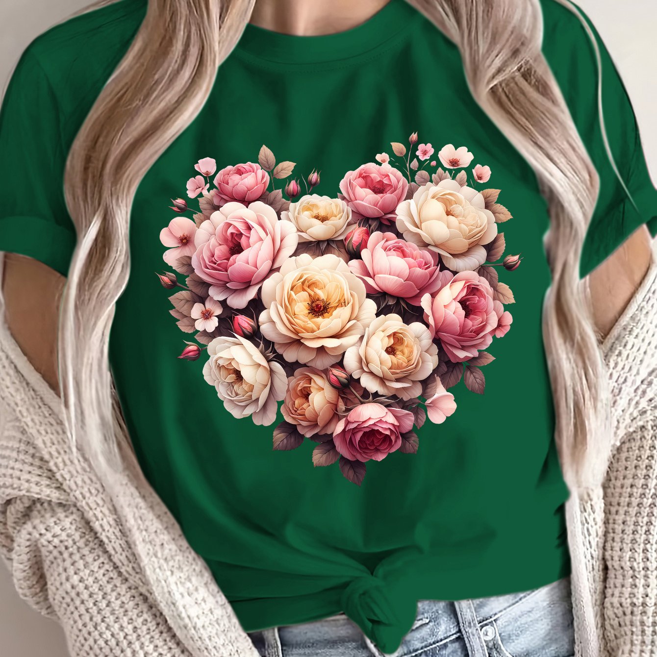Summer Women'S Front Printed Short-Sleeved T-Shirt, Comfortable And Breathable Fabric, Casual And Sporty Style, Suitable for Spring And Summer