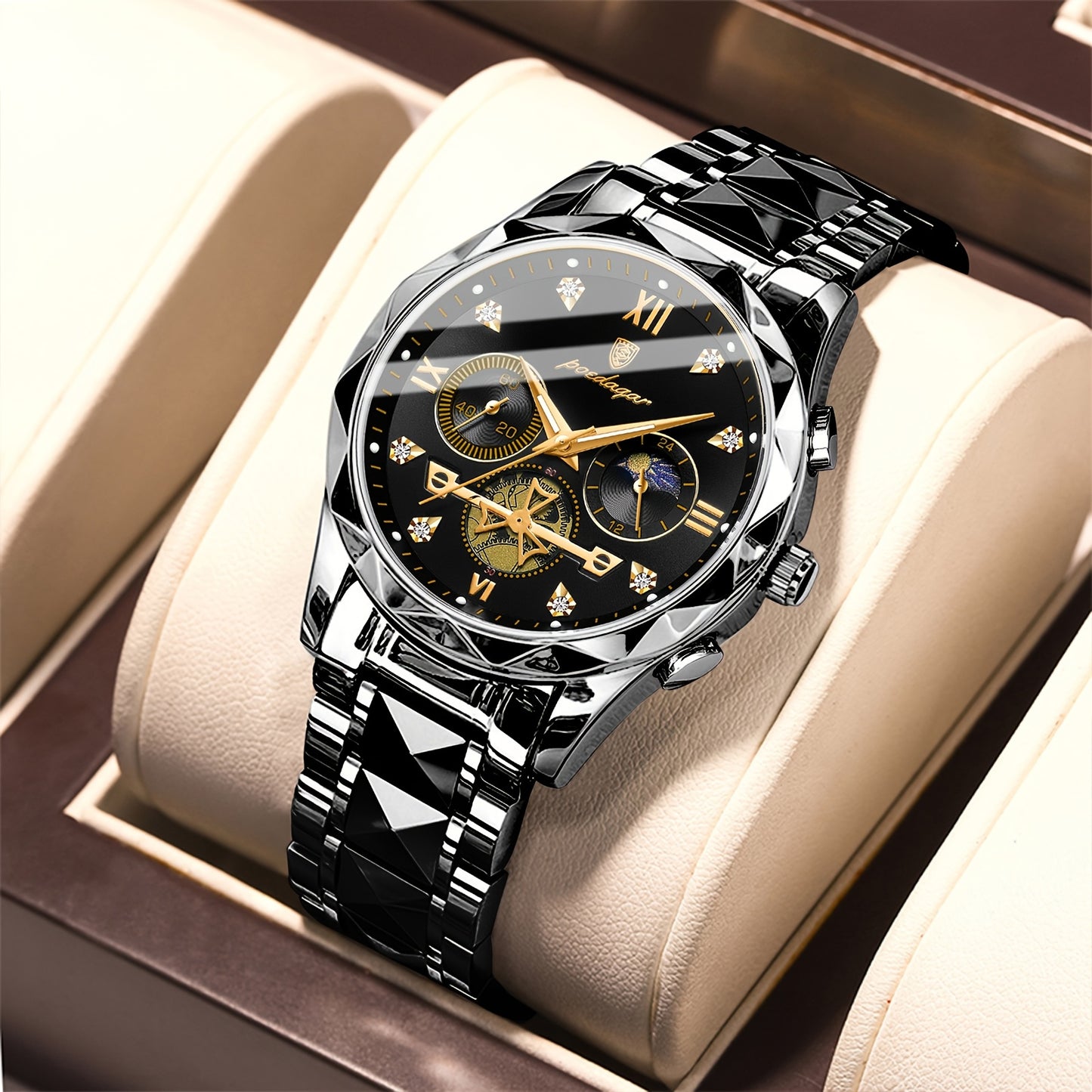New Luxury Brand Waterproof Stainless Steel Women's And Men's Waterproof Watch, Leisure And Business Multifunctional Chronograph, Best Men's And Women's Gift Watch