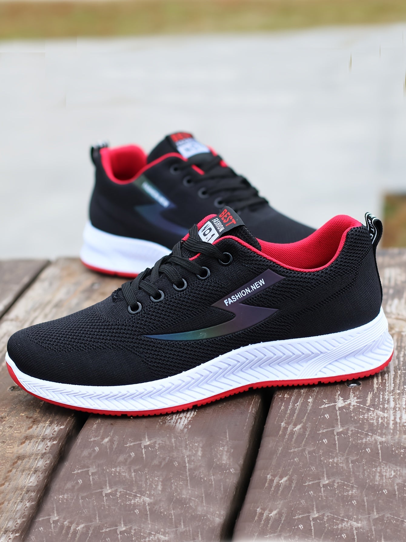 Breathable Men's Athletic Sneakers - Lightweight, Non-Slip Running Shoes with Soft Rubber Sole, Stylish Black Mesh Design for All Seasons, Casual & Sporty Wear, Allseason Footwear, Modern Streetwear, Comfortable Fabric Insole