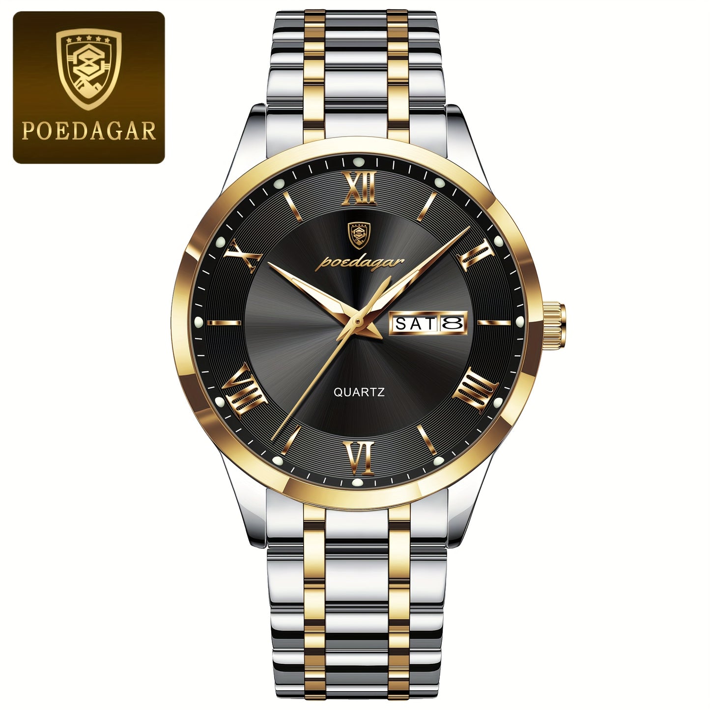 POEDAGAR new trend leisure elegant simple ladies watch new design luminous calendar stainless steel quartz lady wristwatch.