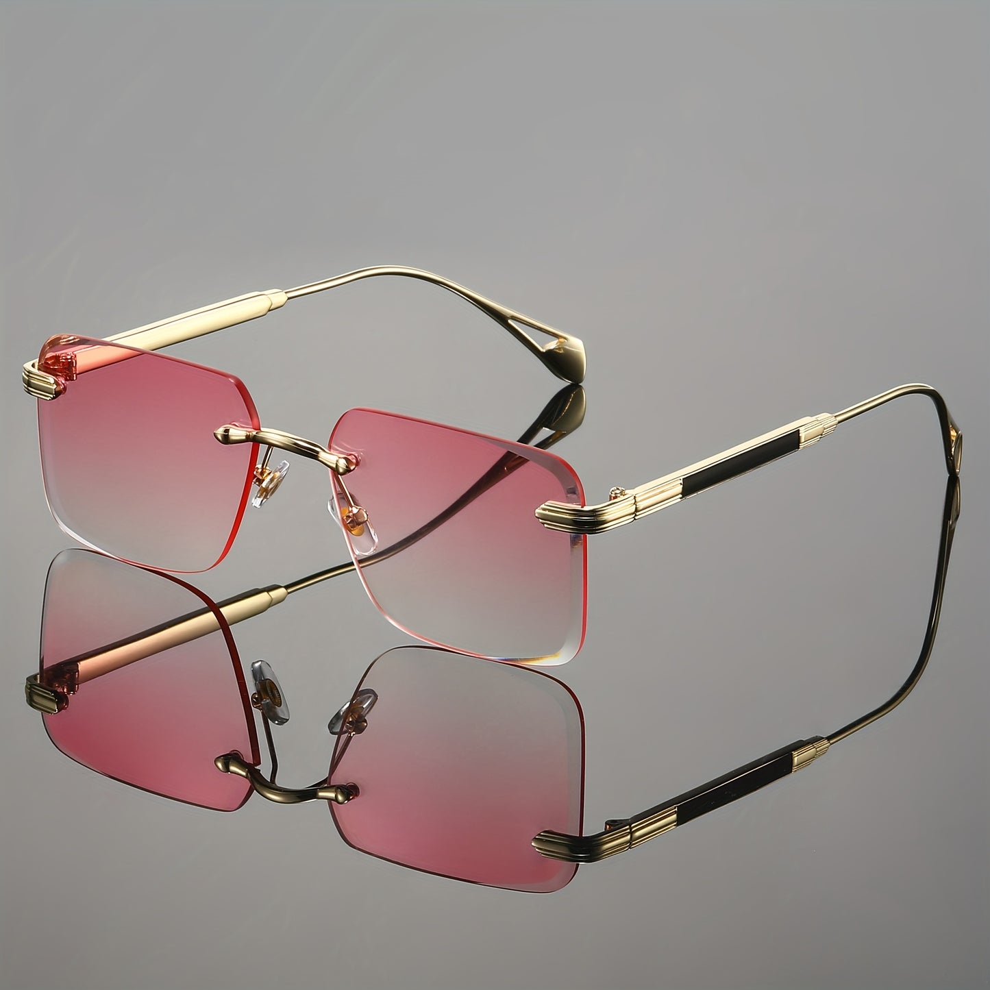 Unisex Classic Trendy Frameless Sunglasses for Outdoor Driving, Fishing,, Party, Travel, and Business Fashion Eyewear