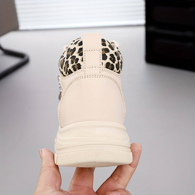 Women'S Stylish Leopard Print Sneakers - Casual, Versatile Walking Shoes for Outdoor and Fitness Activities, Lightweight and Comfortable, All-Season Use, Casual Walking Shoes | Leopard Print Sneakers | Comfortable Walking Sho