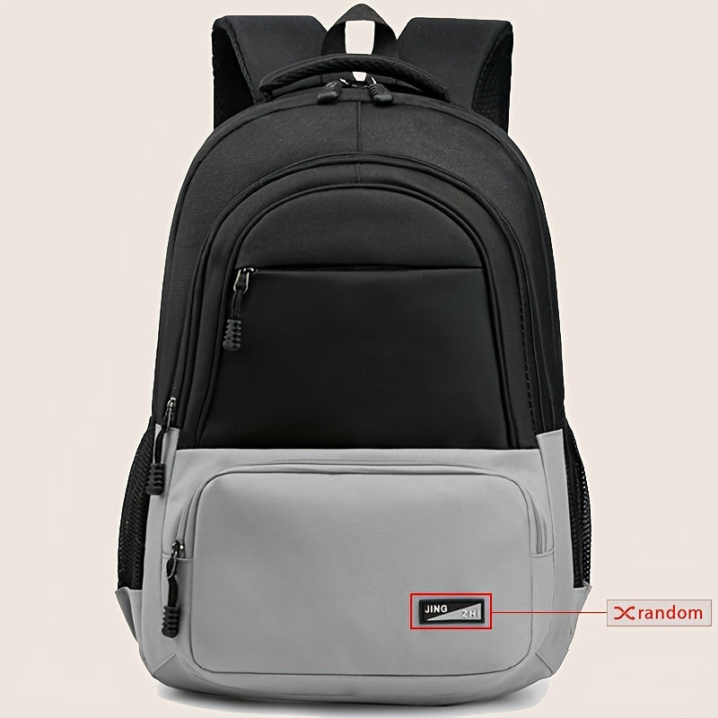 Durable Oxford Fabric Backpack - Spacious, Breathable, Adjustable Strap, Laptop Compartment, Ideal for Hiking, Camping, Travel, School & Work - High 46cm, Long 32cm, Thick 19cm, School Backpack | Adjustable Strap Backpack | D