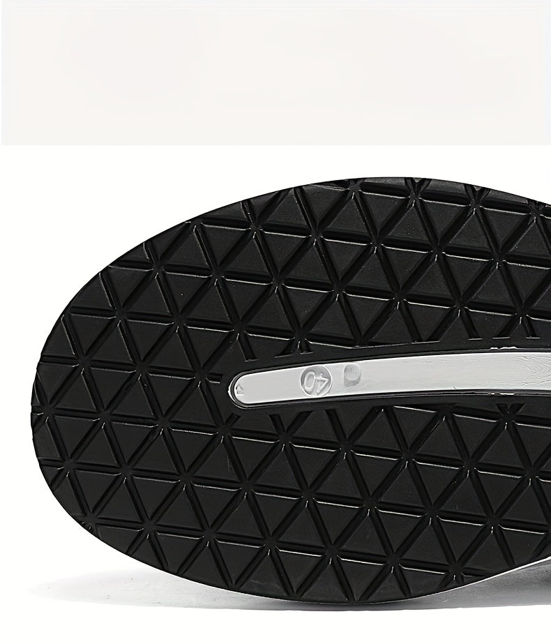Men's Slip-On Casual Sneakers - Breathable Comfortable Low-Top Shoes with Elastic Panels, PU Upper & PVC Sole for Outdoor Hiking, Running, Daily Wear - All-Season Versatile Streetwear, Hiking Street Shoes, Modern Street Shoes