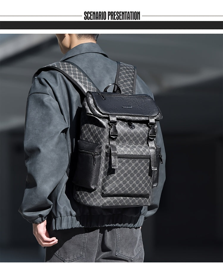Men'S Stylish Black Backpack with Shark Graphic - Lightweight, Large Capacity, Multi-Functional Shoulder Bag for Travel, Commuting, School - Durable PVC Material, Sports & Fitness Design, Backpack for Travel
