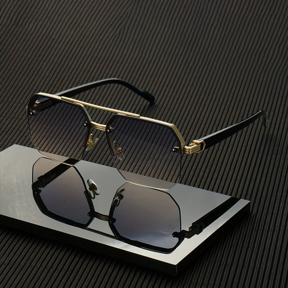 Unisex Retro Metal Frame Fashion Glasses with Gradient Lenses - Classic Round Frame, Lightweight & Durable for Daily Wear, Parties, Gift Giving