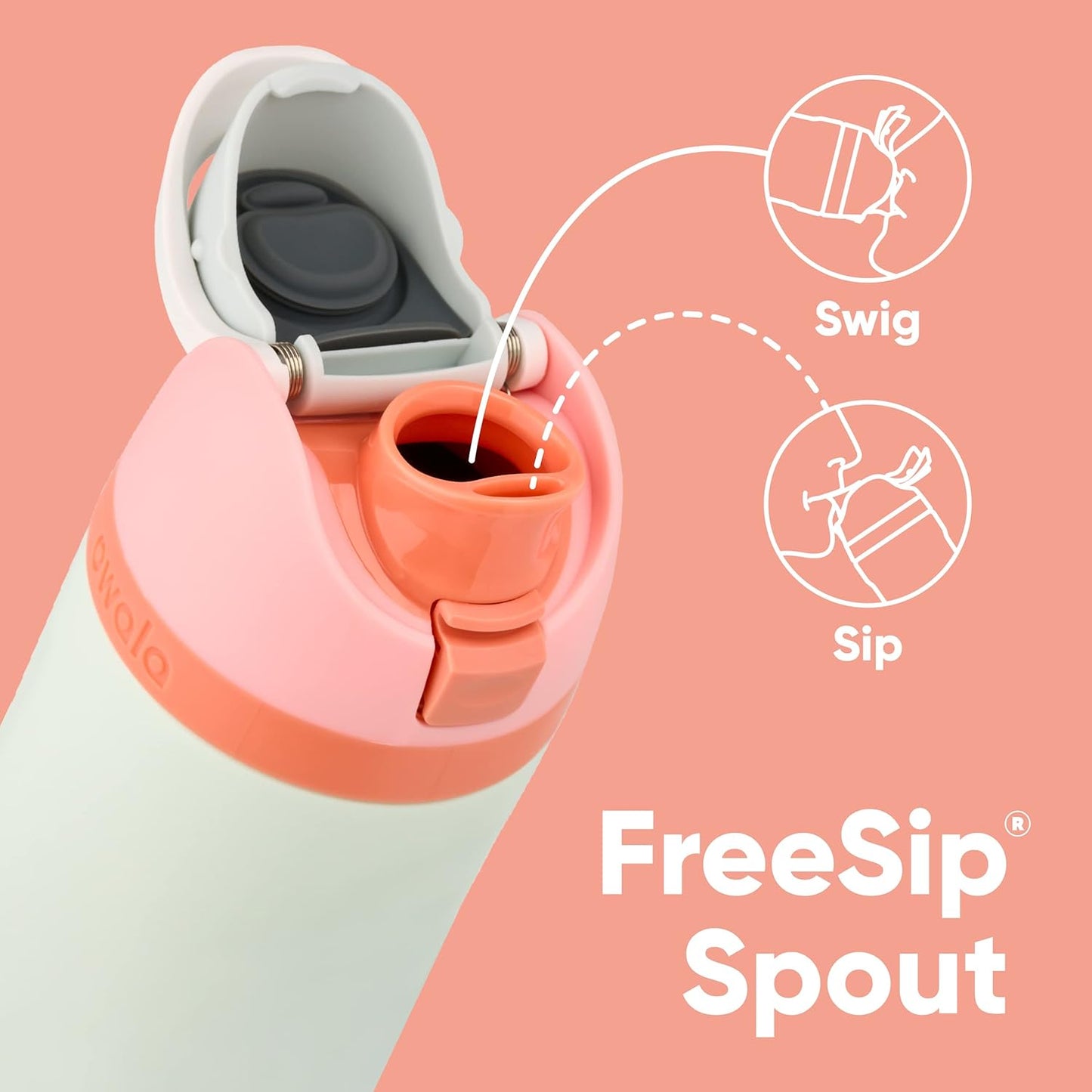 Owala Freesip Insulated Stainless Steel Water Bottle with Straw for Sports, Travel, and School Bpa-Free Sports Water Bottle, 24 Oz, Denim