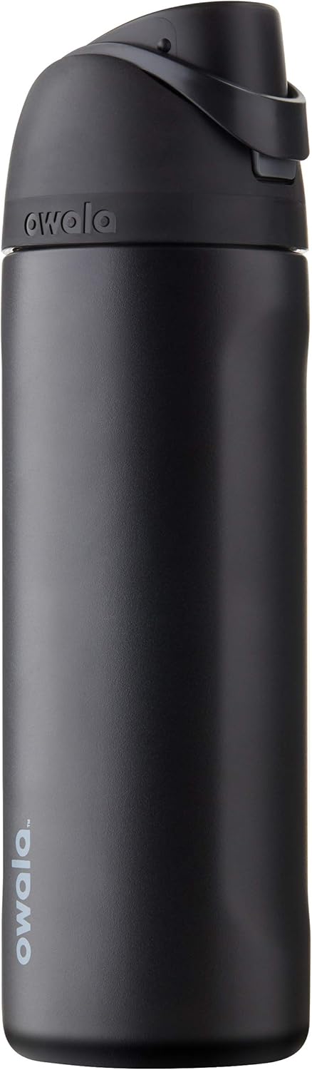 Owala Freesip Insulated Stainless Steel Water Bottle with Straw for Sports, Travel, and School Bpa-Free Sports Water Bottle, 24 Oz, Denim