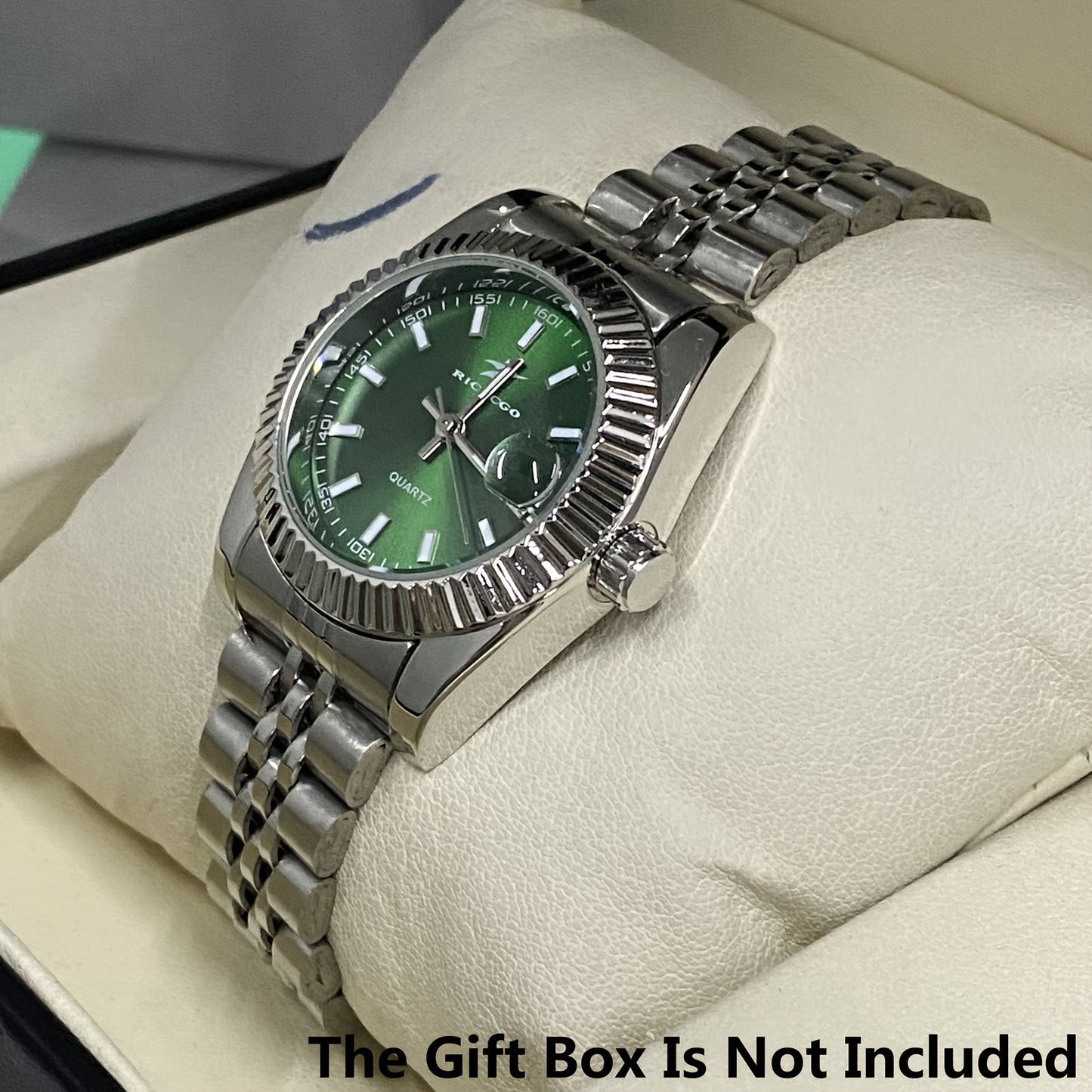 Elegant Women'S Stainless Steel Quartz Watch with Colorful Dial, Alloy Case, and Stainless Steel Strap - Calendar Function, Ideal Gift, Gift Watch|Elegant Timepiece|Hinged Watch Movement