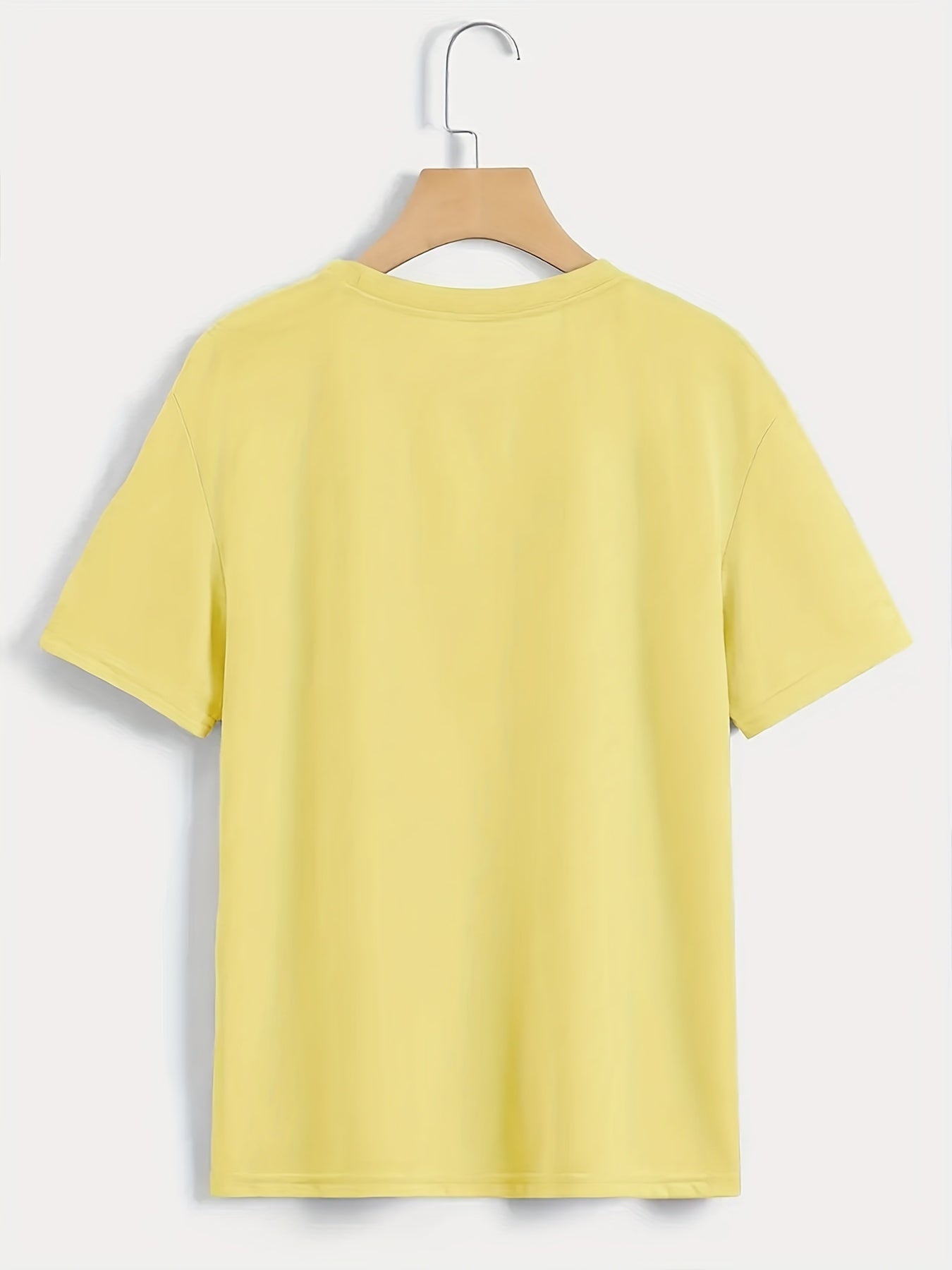 Finger Heart Print T-Shirt, Short Sleeve Crew Neck Casual Top For Summer & Spring, Women's Clothing