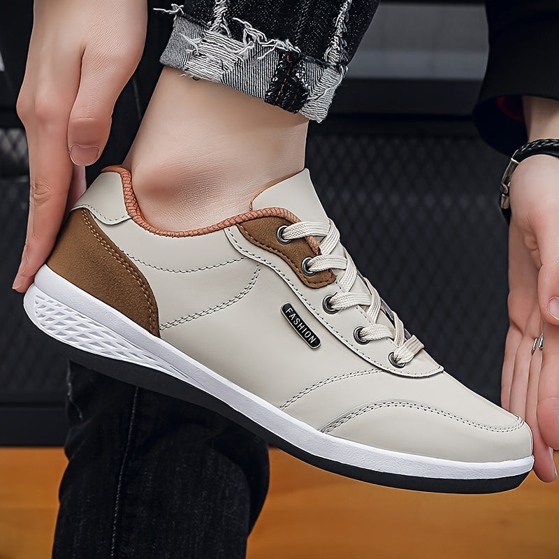 FAYWELLME Unisex Casual սպորտային կոշիկներ, շնչող ցածր վերևից ժանյակավոր սպորտային կոշիկներ, MD ներբանով միաձույլ գույնի բոլոր սեզոնային վազքի կոշիկներ, թեթև գործվածքից վերնամասը սև և արևագույն, հարմարավետ բարձիկ առօրյա հագուստի համար, ամենօրյա կոշիկներ