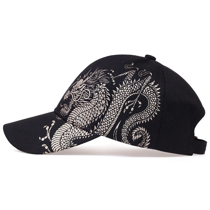 Men's Dragon Design Baseball Cap, 3 Colors Available