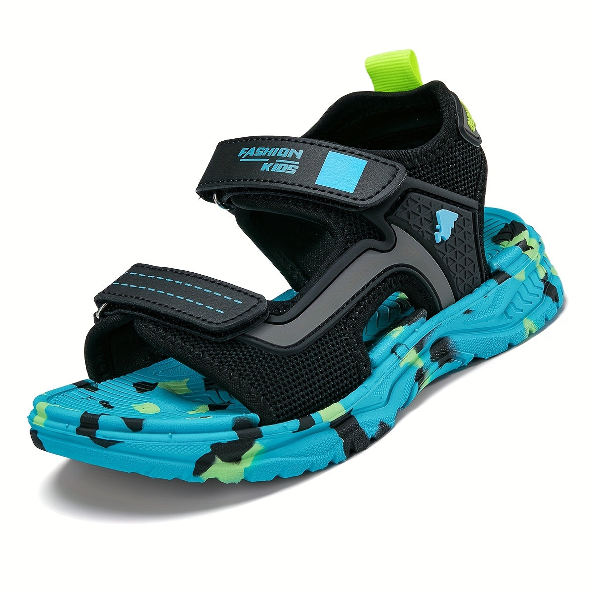 Pair of Boys' Summer Barefoot Sandals with Random Print, Fashionable Buckle Strap Outdoor Beach Sports Sandals Quick-Drying Lightweight EVA Shock Absorption Soles Breathable and Wear-Resistant Casual Sandals